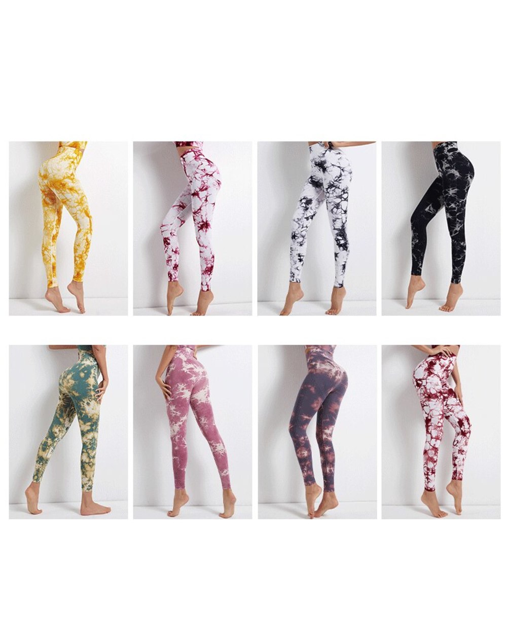 Marble Printed Yoga Pant Seamless Leggings Women High Waist Sexy Tights Butt Lift Workout Fitness front-4