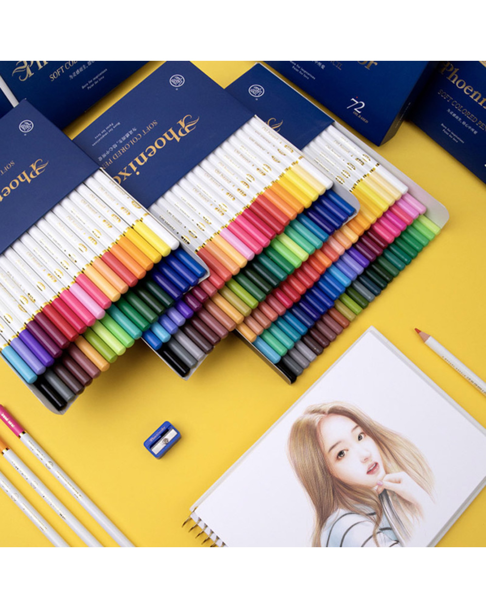 Andstal Phoenixcolor 72/48/36Colors Colored Pencils Professional Chinese Style Oil Color Pencil For Drawing Student Art front-5
