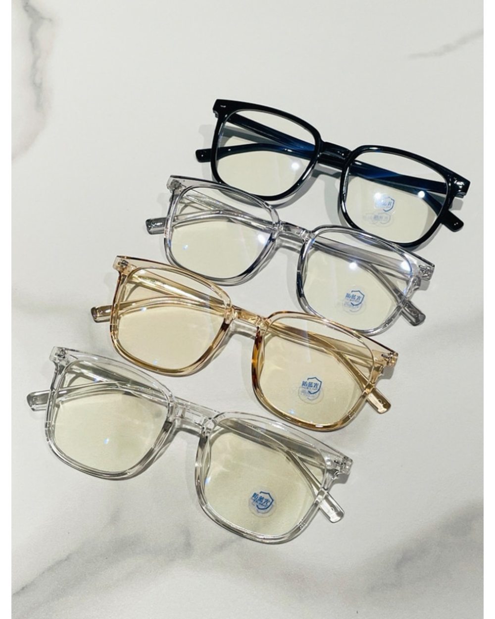 Blue Light Glasses Blue Light Glasses Man And Women Pink Wine Black Square Frame Eyeglasses Fashion Vision Spectacles front-5