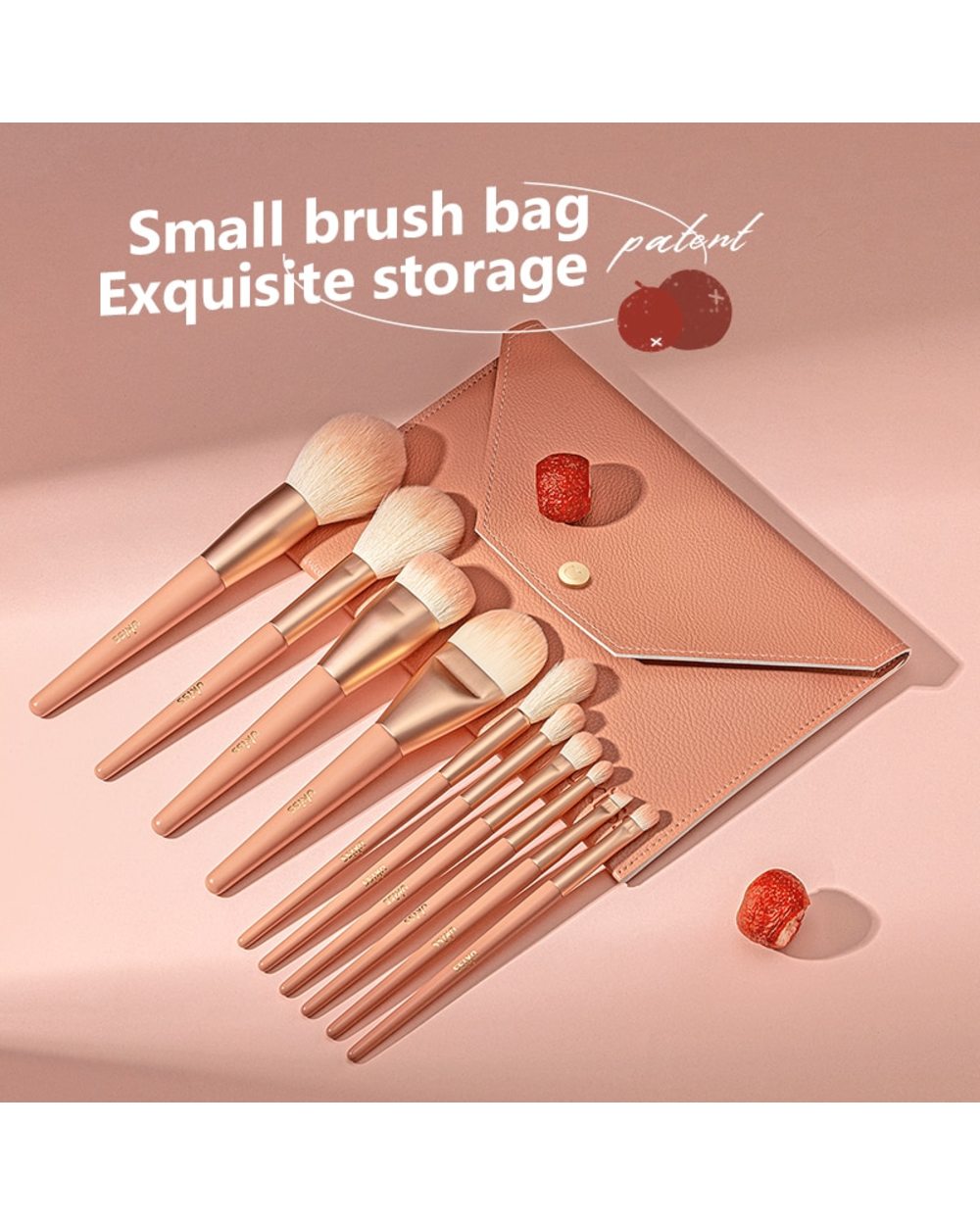 UKISS Makeup Brushes Set 10 or 5 Pieces Brushes Candied Hawthorn Series Eyeshadow Concealer Foundation Blush Loose front-0
