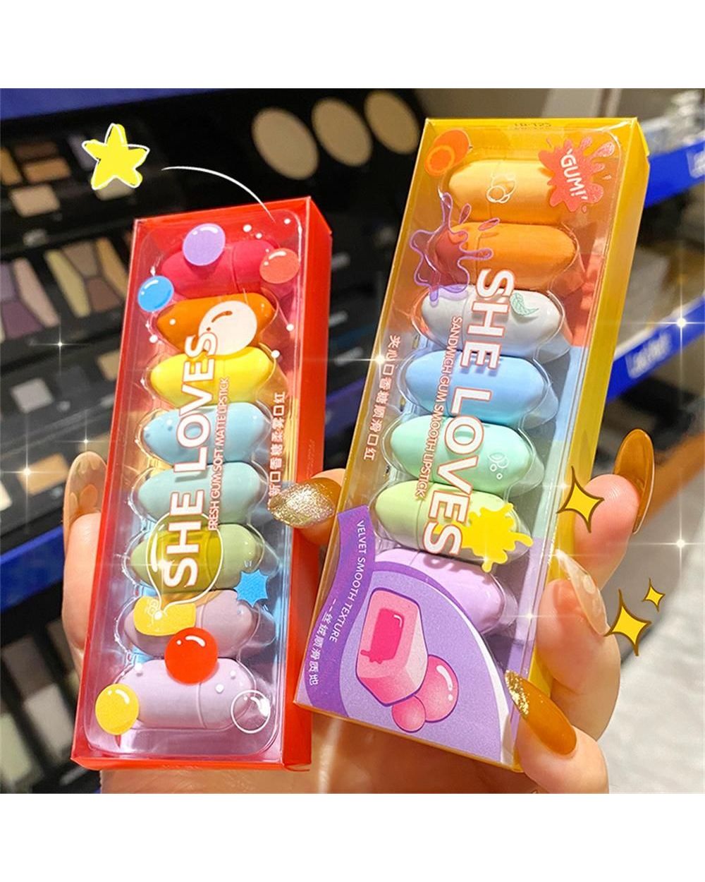 8pcs Cute Mini Lipstick Set Matte Velvet Macaron Capsule Waterproof Lip Tint Girl Gift Long Lasting Easy Color Lipstick front-0