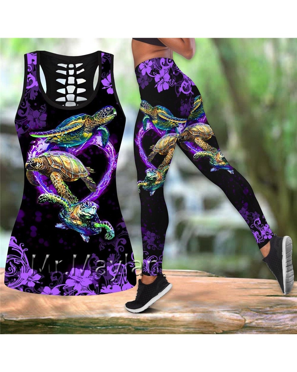 3D Digital Printed Sea Turtle Hollow Tanktop Women Sexy Vest Girls Fashion Tank tops Clothes ropa mujer Oversized front-4