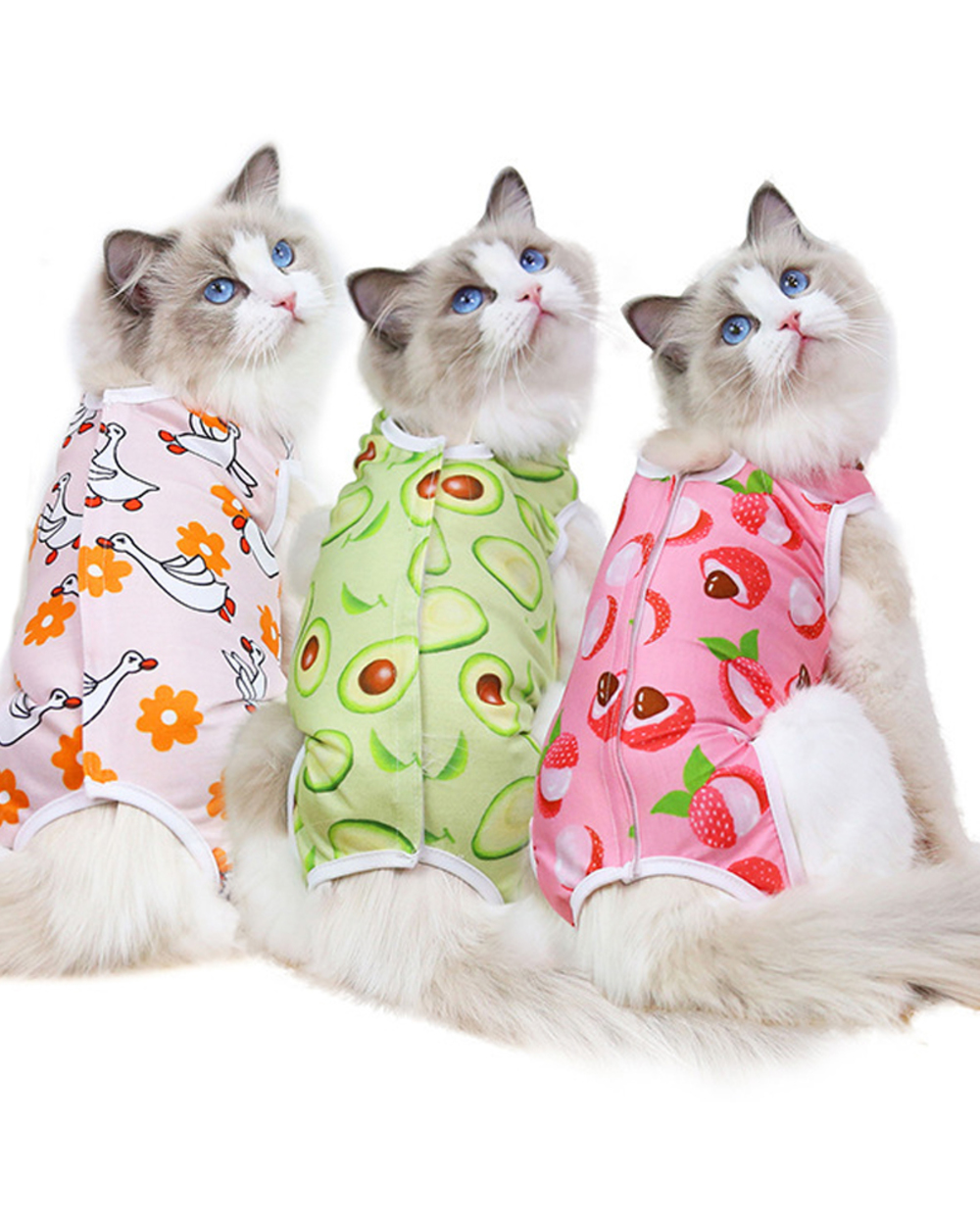 Ragdoll Cat Sterilization Suit Anti-licking Surgery Breathable Clothes Spring Summer Cat Clothing front-1