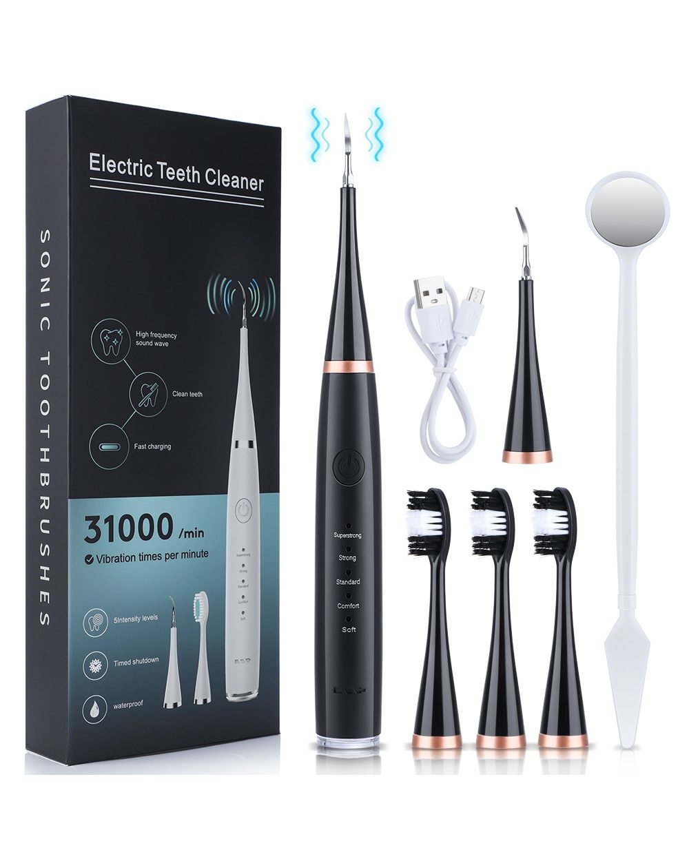 Household Electric Dental Scaler Teeth Whitening Device Teeth Cleaner Remove Dental Calculus Yellow Teeth Tartar Fresh front-4