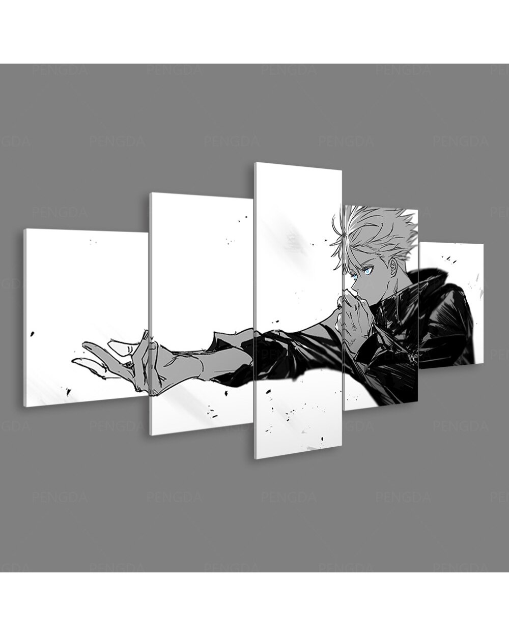 Japanese Anime Jujutsu Kaisen Picture Print Anime 5 Panel Canvas Art Wall Decor front-3