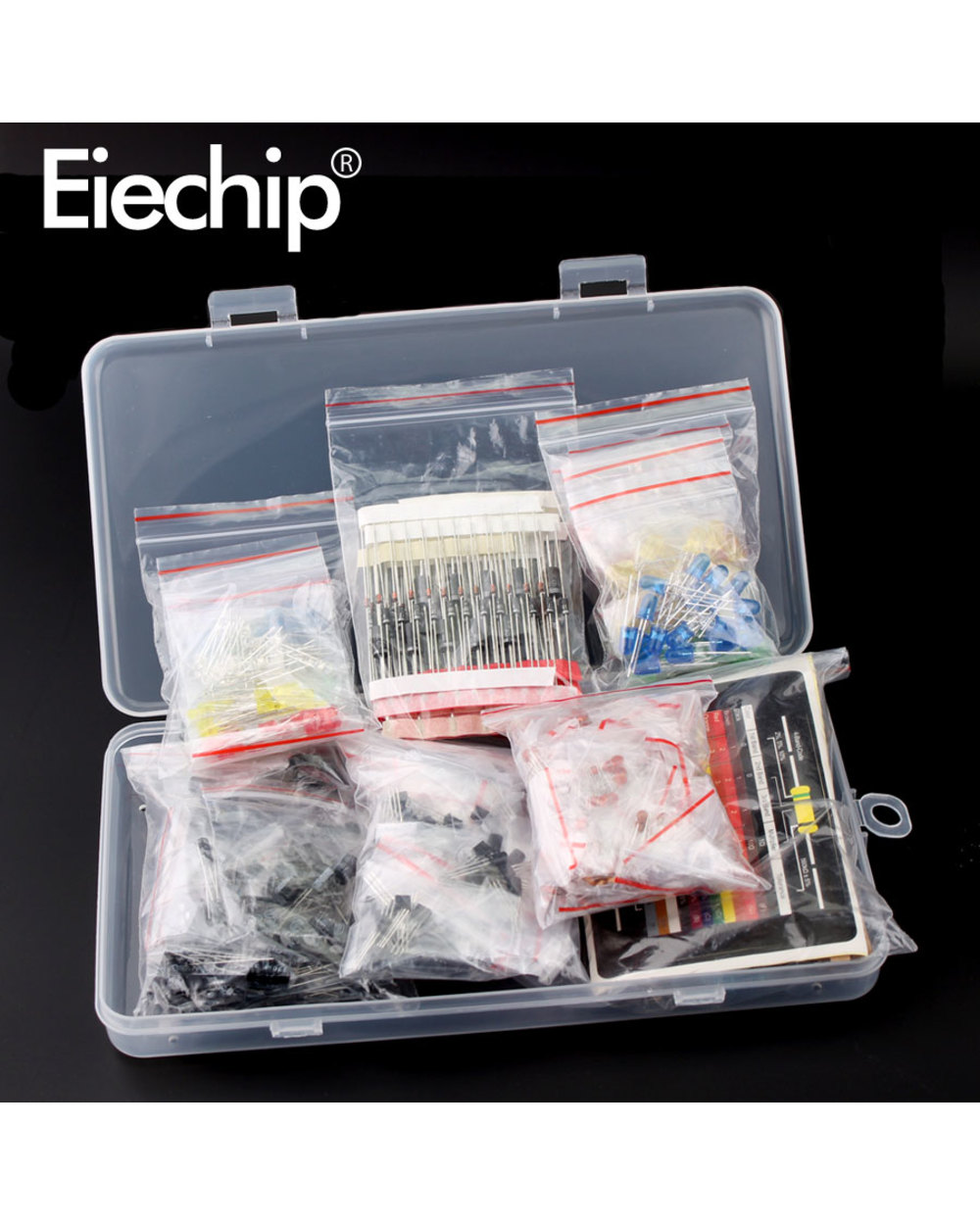 Electrolytic Capacitor Ceramic Kit Resistor Led Diodes Set Transistor Package Diy Assortment Electronic Components Kits front-0