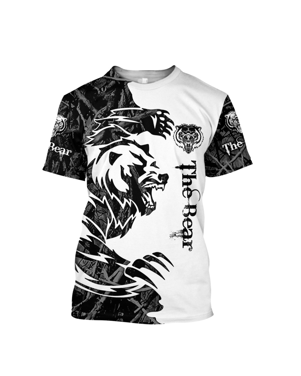 Summer Hipster T-shirt Beautiful Bear 3D All Over Printed Harajuku Short sleeve T shirt Unisex Casual VG06 front-2