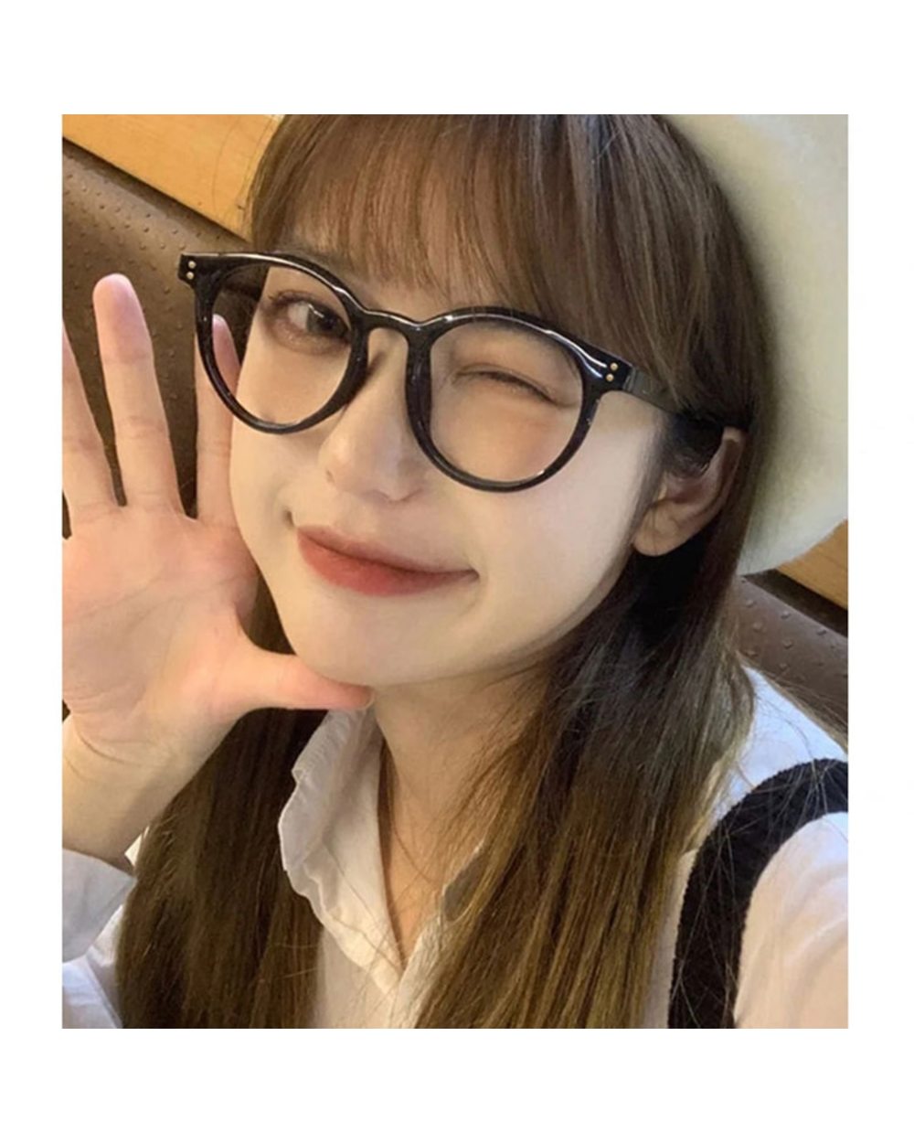 2021 Fashion New Black Frame Point Plain Glasses Pc Plain Glass Spectacles Vintage Eyeglass Round Frame Glasses Eye Gla front-2