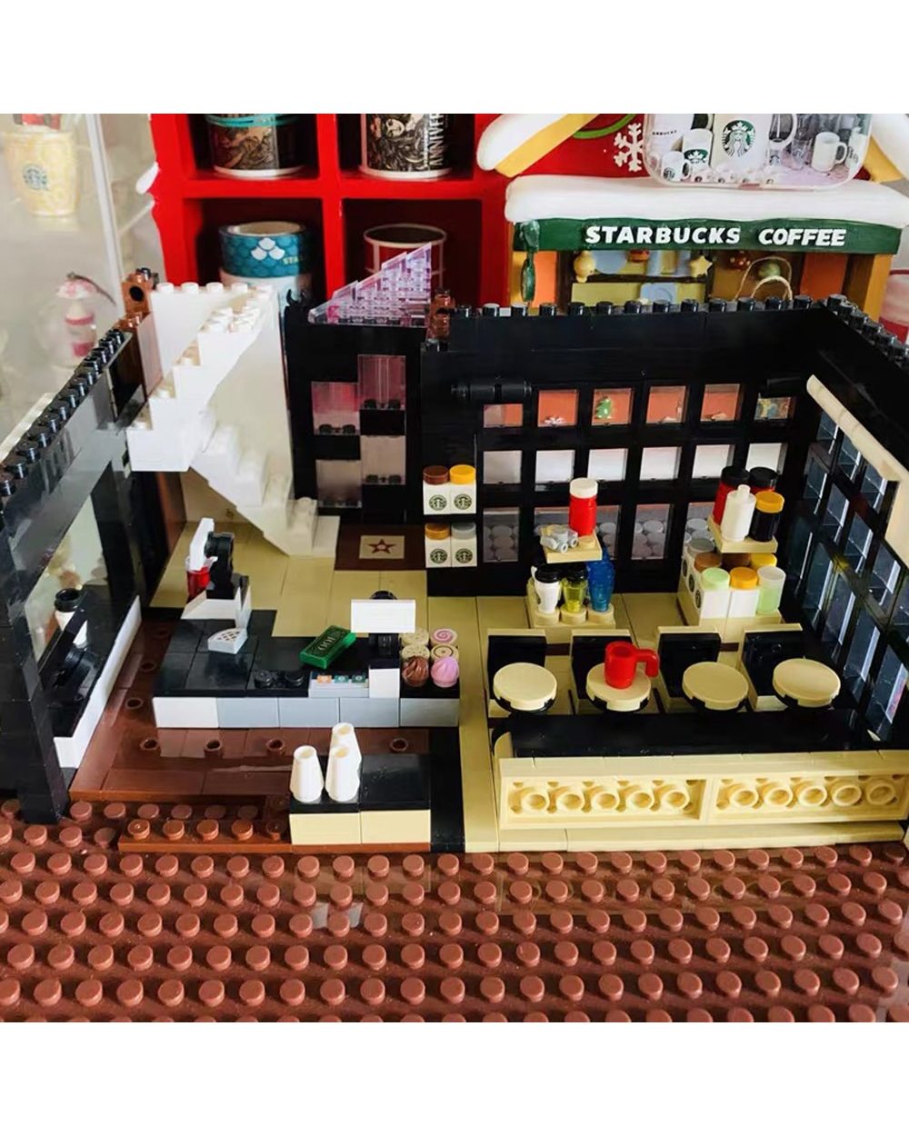 86005 Creative Expert Street view Modern Cafe Corner Model Ideas Building Blocks 2926Pc Moc Modular Brick Pet Book front-2