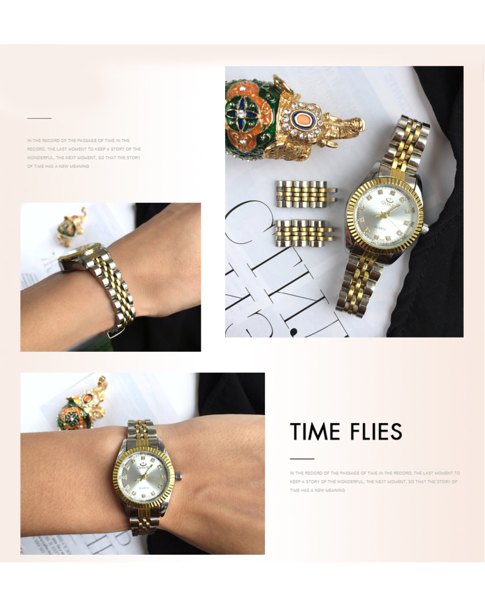 CHENXI Women Golden Silver Classic Quartz Watch aterproof front-4