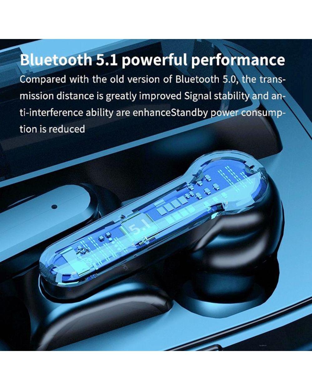 New M19 Tws Wireless Earphones Bluetooth 5.1 Headset In Ear Binaural Hifi Mini Waterproof Sports Music Earbuds With Cha front-2