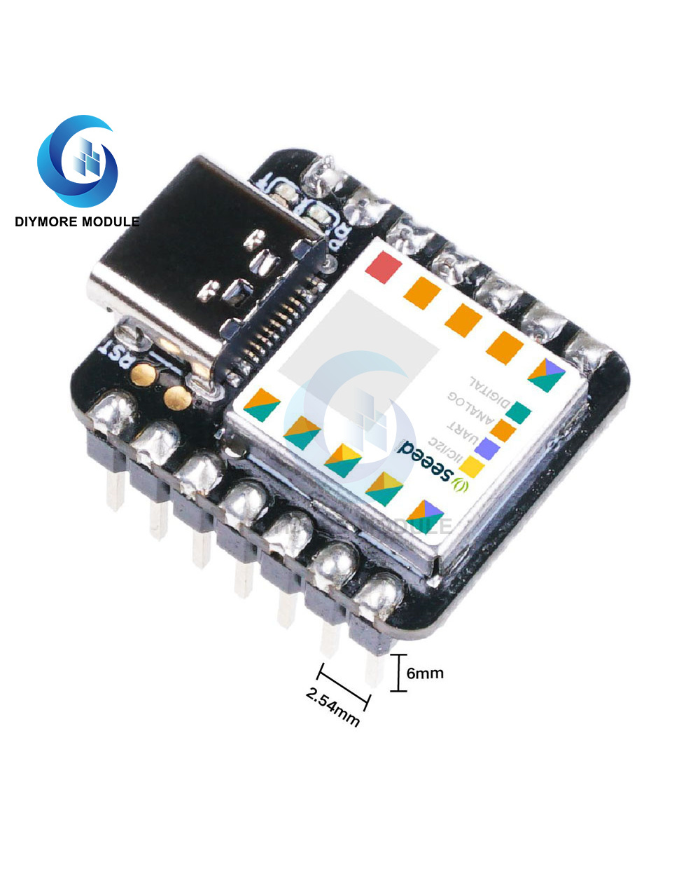 Pre-Soldered Seeeduino Xiao Microcontroller Samd21 Cortex M0+ Type C Oled Display Expansion Board Grove Shield For Ardu front-1