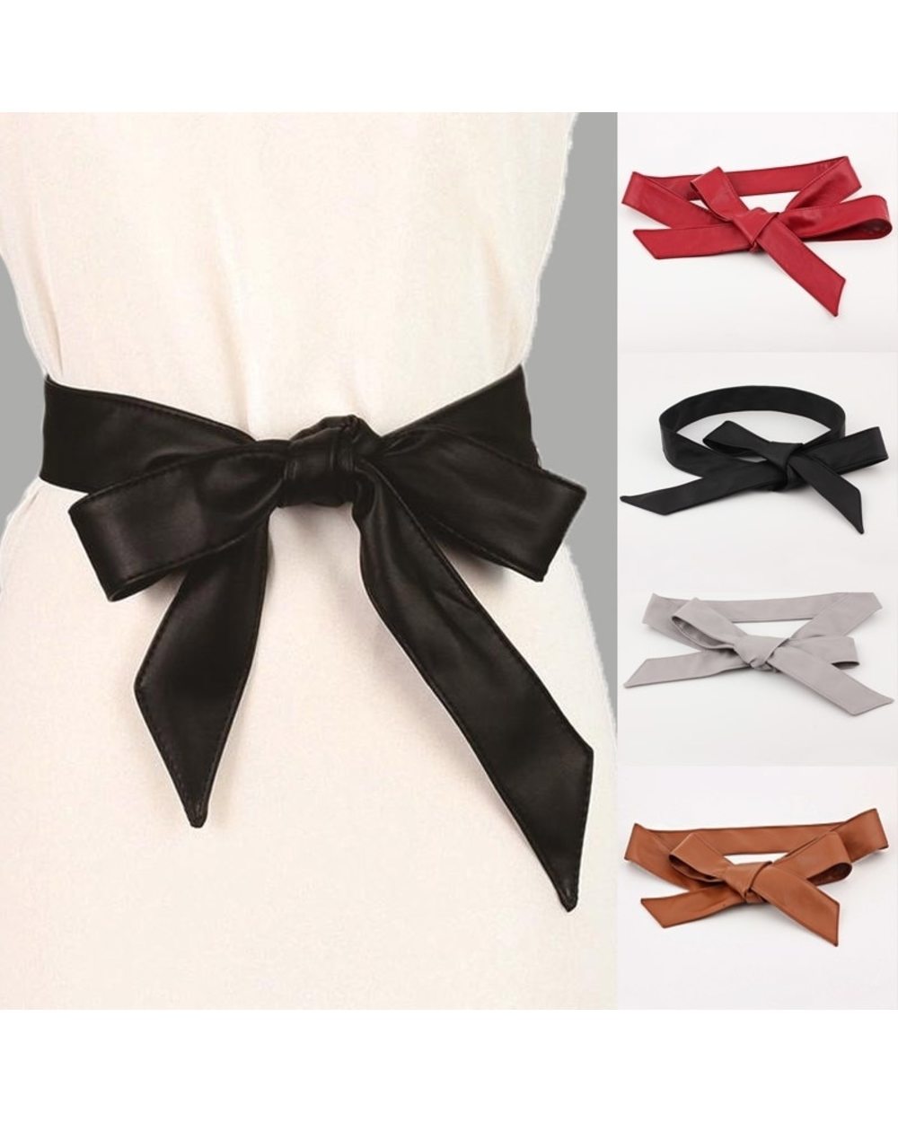 Fashion Pu Leather Belts For Women Soft Dress Wide Corset Strap Female Belt front-0