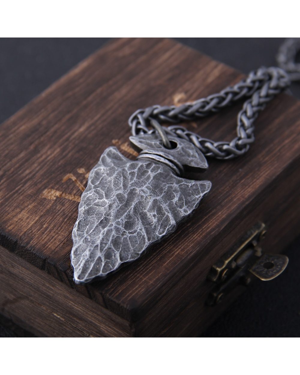 Viking spear Pendant Necklace front-4