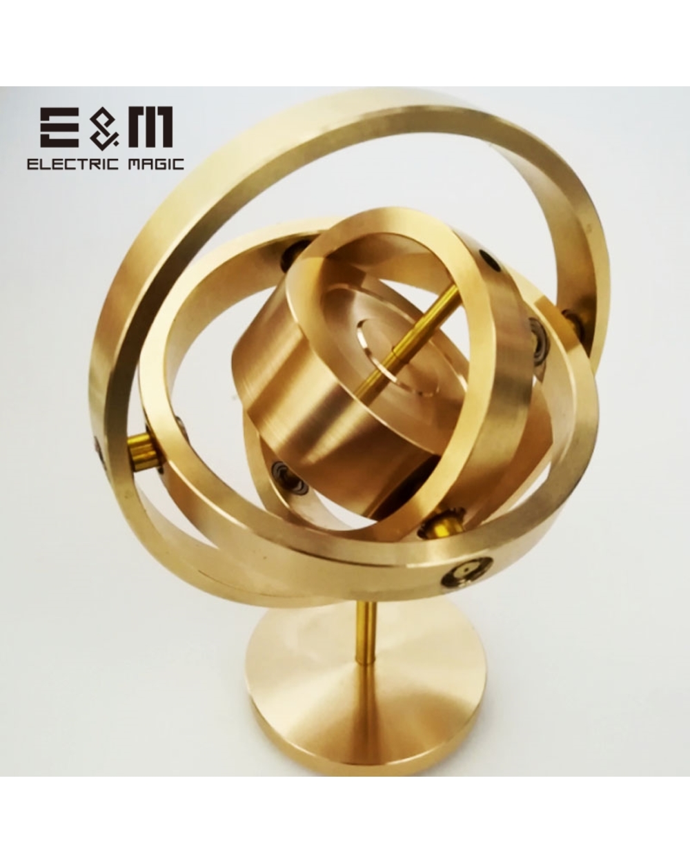 3 Axis Pure Copper Gyroscope Mechanics Inertial Guidance Systems Stabilizer Experimental Instrument Angular Momentum front-1