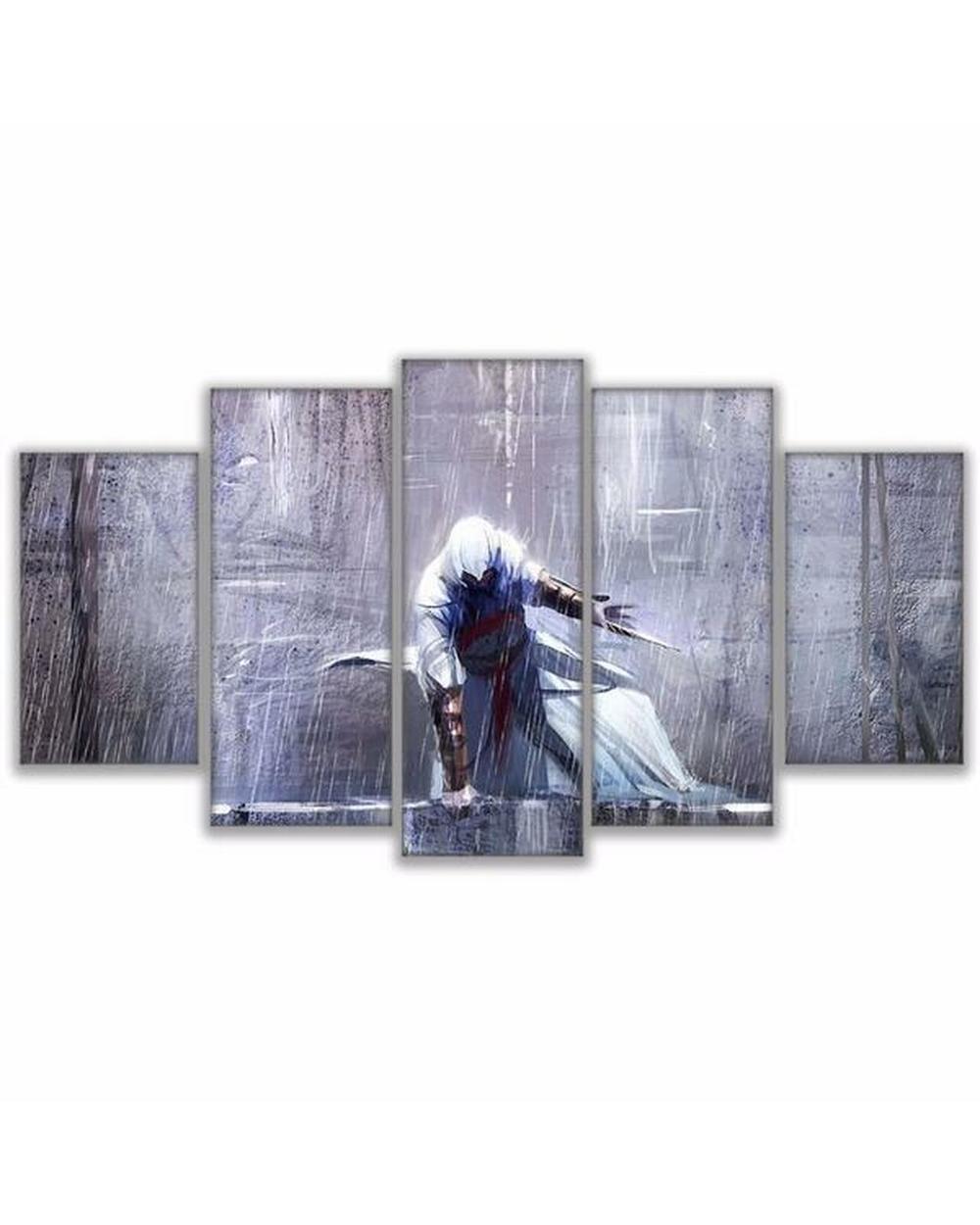 Assassin's Creed Nordic Picture Print Cartoon 5 Panel Canvas Art Wall Decor front-2