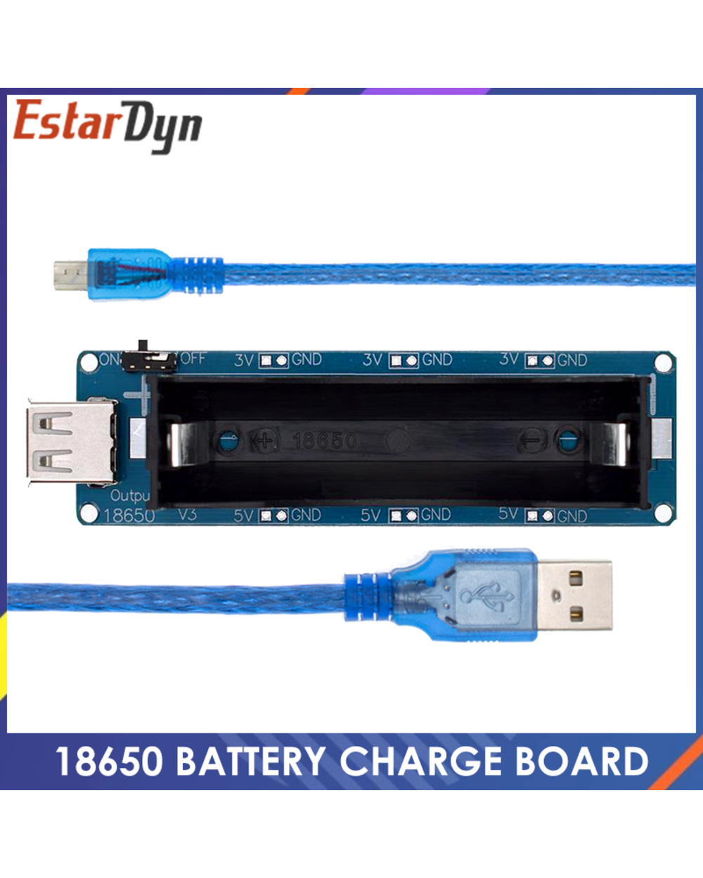 Esp32 Esp32s For Wemos For Raspberry Pi 18650 Battery Charge Shield Board V3 Micro Usb Port Type-A Usb 0.5A For Arduino front-0