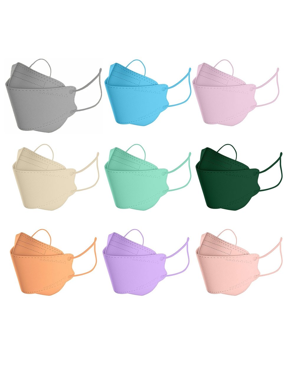 10/50pcs Mascarillas Desechables Adult Outdoor Fish Non Woven Face Mask 4-ply Face Masks front-2