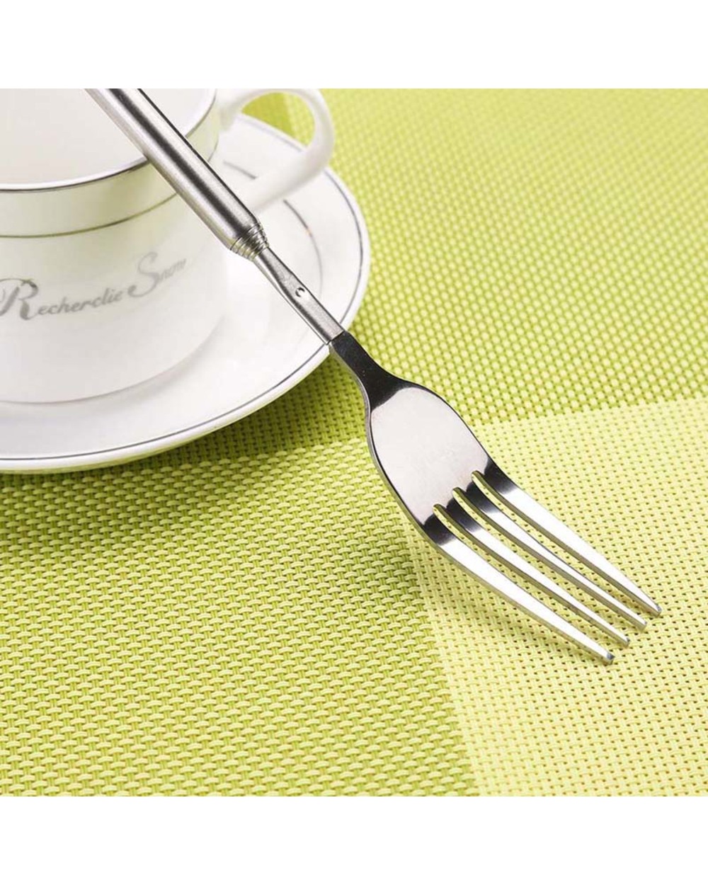 Stainless Steel Western Style BBQ Dinner Fruit Dessert Long Cutlery Forks Telescopic Extendable Fork Kitchen Tool Fruit front-2