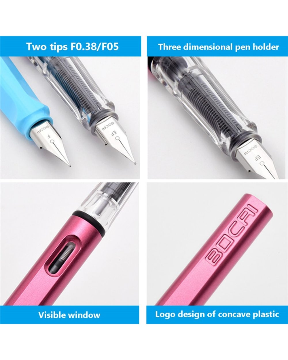Luxury High Quality Fountain Replaceable ink Pen Set front-3