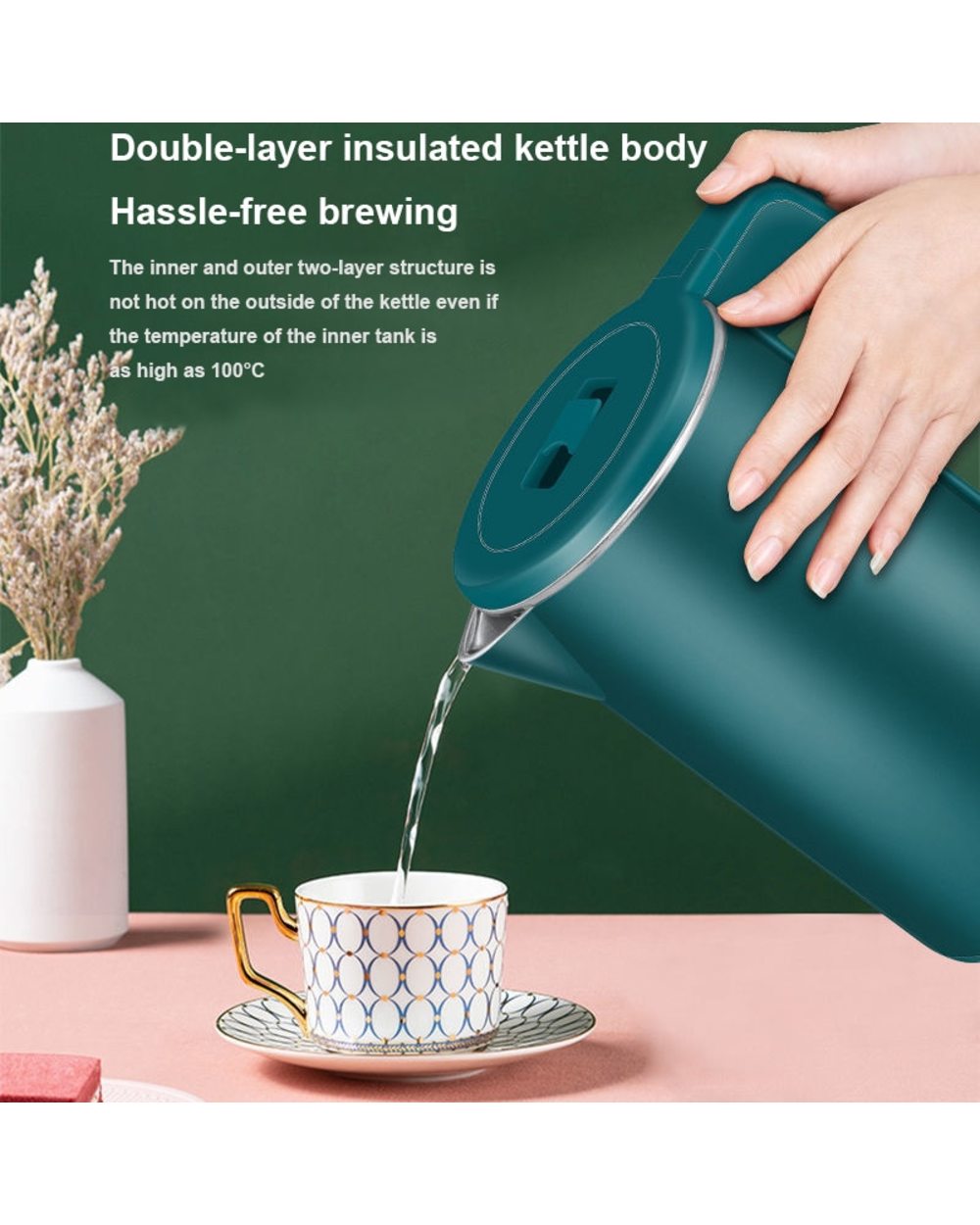 Smart Kettle Anti Drying Heat Insulation Electric Kettle Stainless Steel Kettle Automatic Power Off Electric Kettles Ho front-4