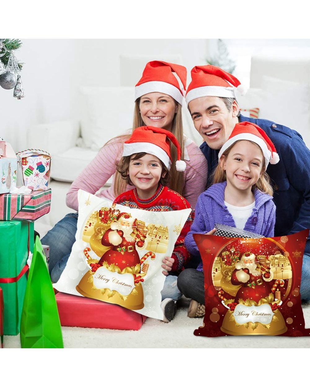 Christmas Cushion Cover Merry Christmas Decorations for Home 2021 Christmas front-4