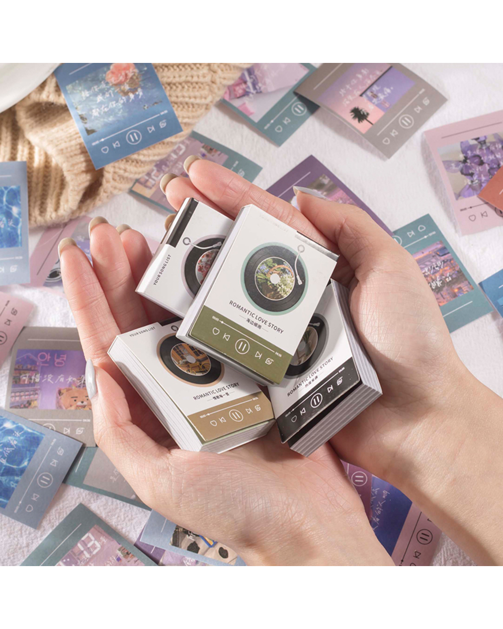 50 Sheets Share To Your Playlist Series Decorative Stickers Book Scrapbooking Label Diary Stationery Album Phone Journa front-1