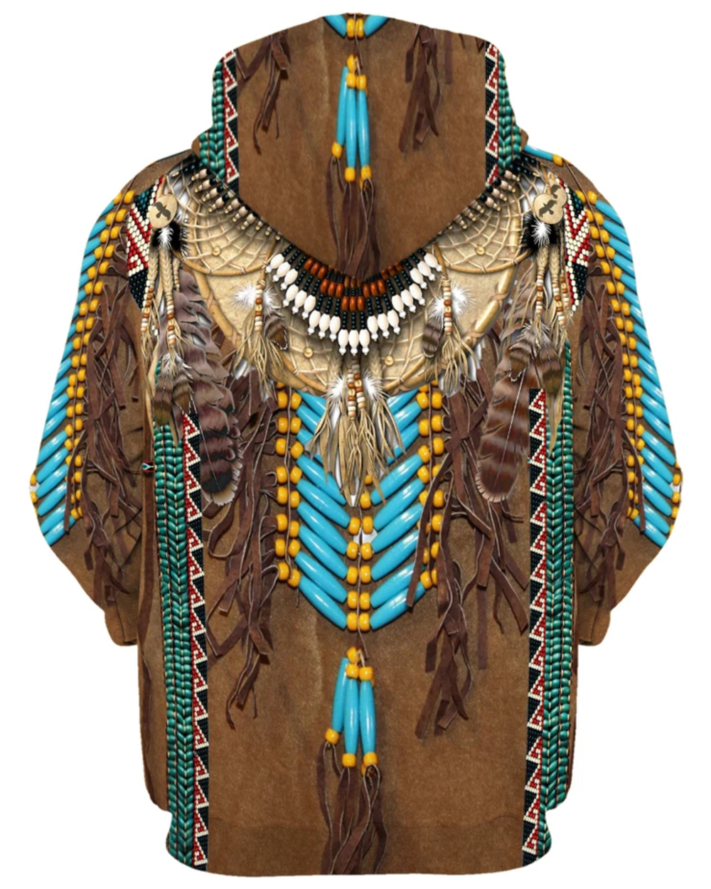 New Fashion Bohemia style Hoodie Native Fringed Motifs 3D Print Hoodies front-1