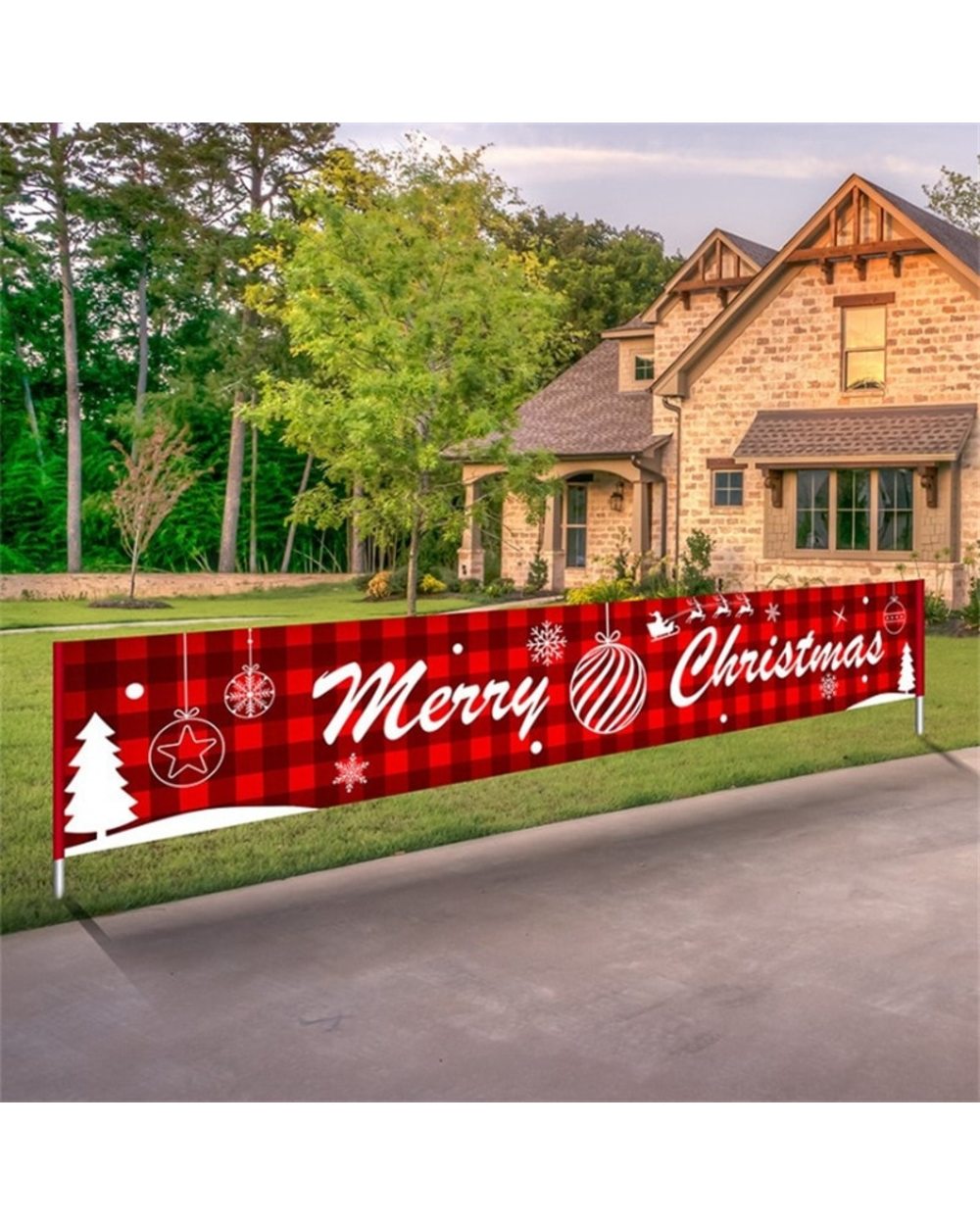 Merry Christmas Banner Christmas Decorations for Home Outdoor Store Banner Flag Pulling 2022 Navidad Natal Banner front-0