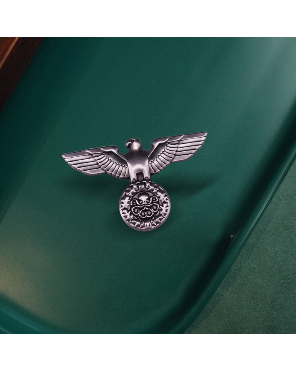 Eagle Lapel Pin WWII Germany Brooch Military Army Jewelry front-3