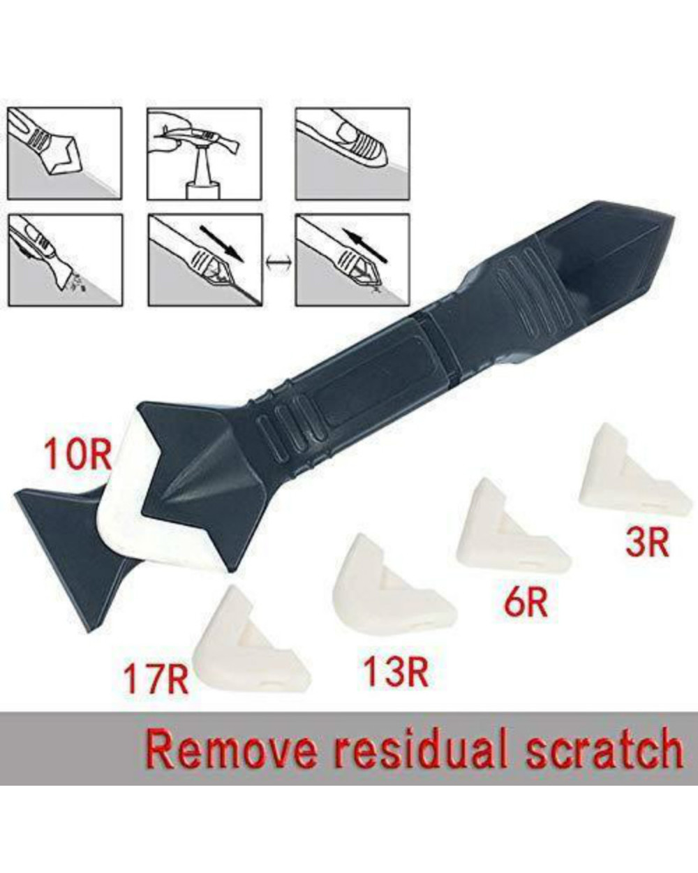 3In1 Silicone Caulking Tools Sealant Remover Tool Kit Glass Angle Glue Shovel Set Scraper Caulking Mould Removal Useful front-3
