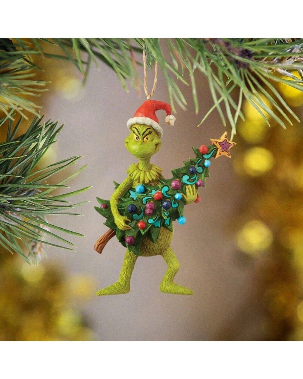 Grinch Wooden Christmas Ornaments Tree Decorations front-0