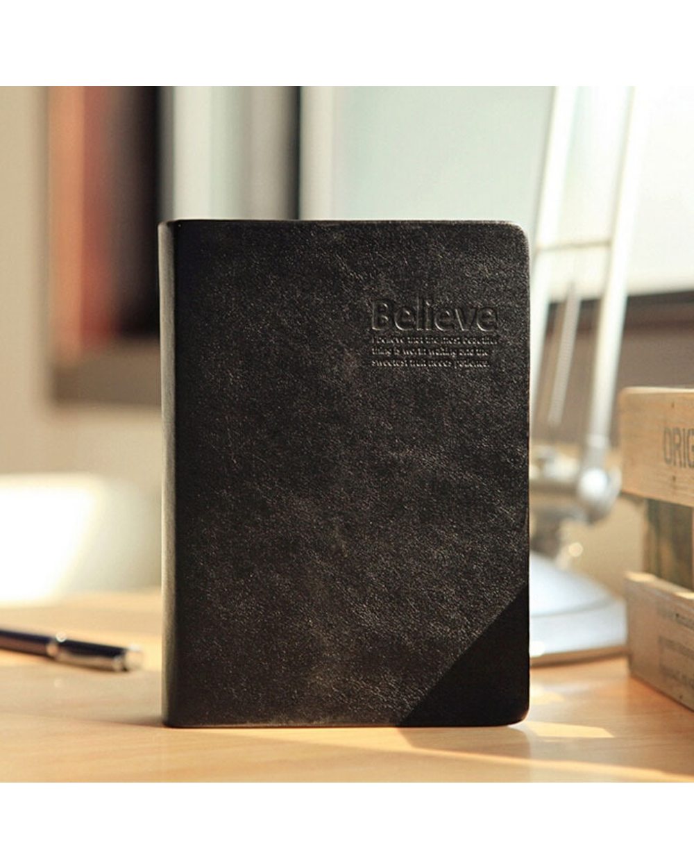 Vintage Thick Paper Notebook Notepad Leather Journal Diary Book front-1