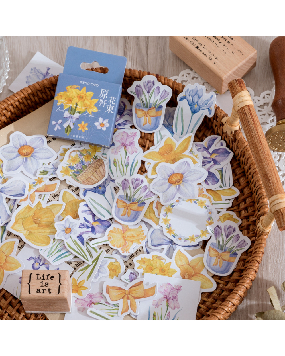 Mr.Paper 24 Patterns Cute Children Deco Sticker Lovely Cartoon Plants Flowers Japanese Kawaii Scrapbooking Deco Minibox front-2