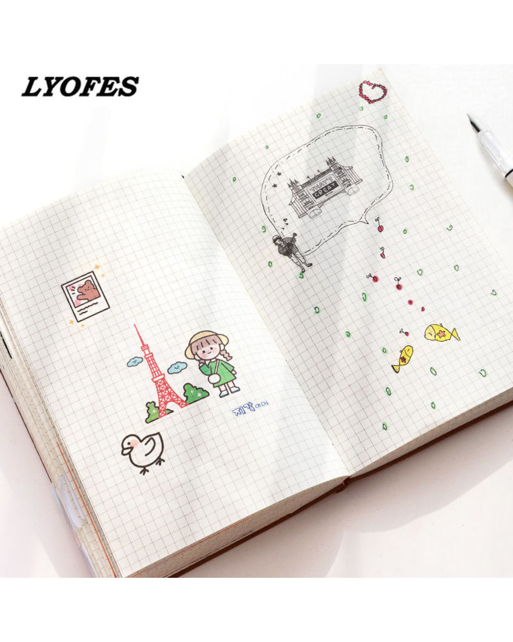 Notebook Notepad Agenda 2022 Planner Personal Grid Notebook Journal Diary For Bullet Journaling & Scrapbooking front-3