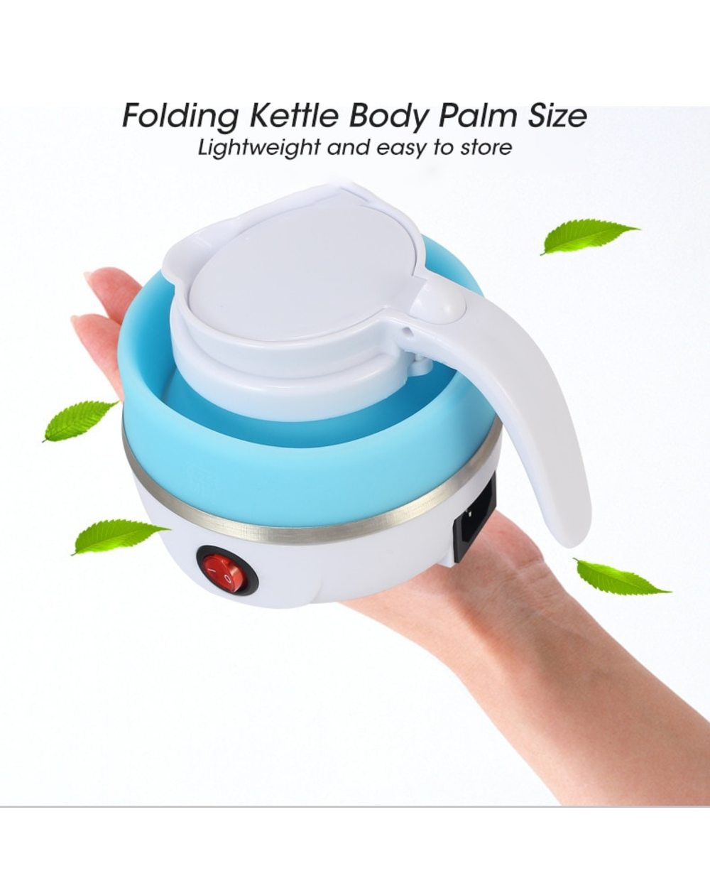 Foldable And Portable Teapot Water Heater 0.6L 600W 110/220V Electric Kettle For Travel And Home Tea Pot Water Kettle S front-5