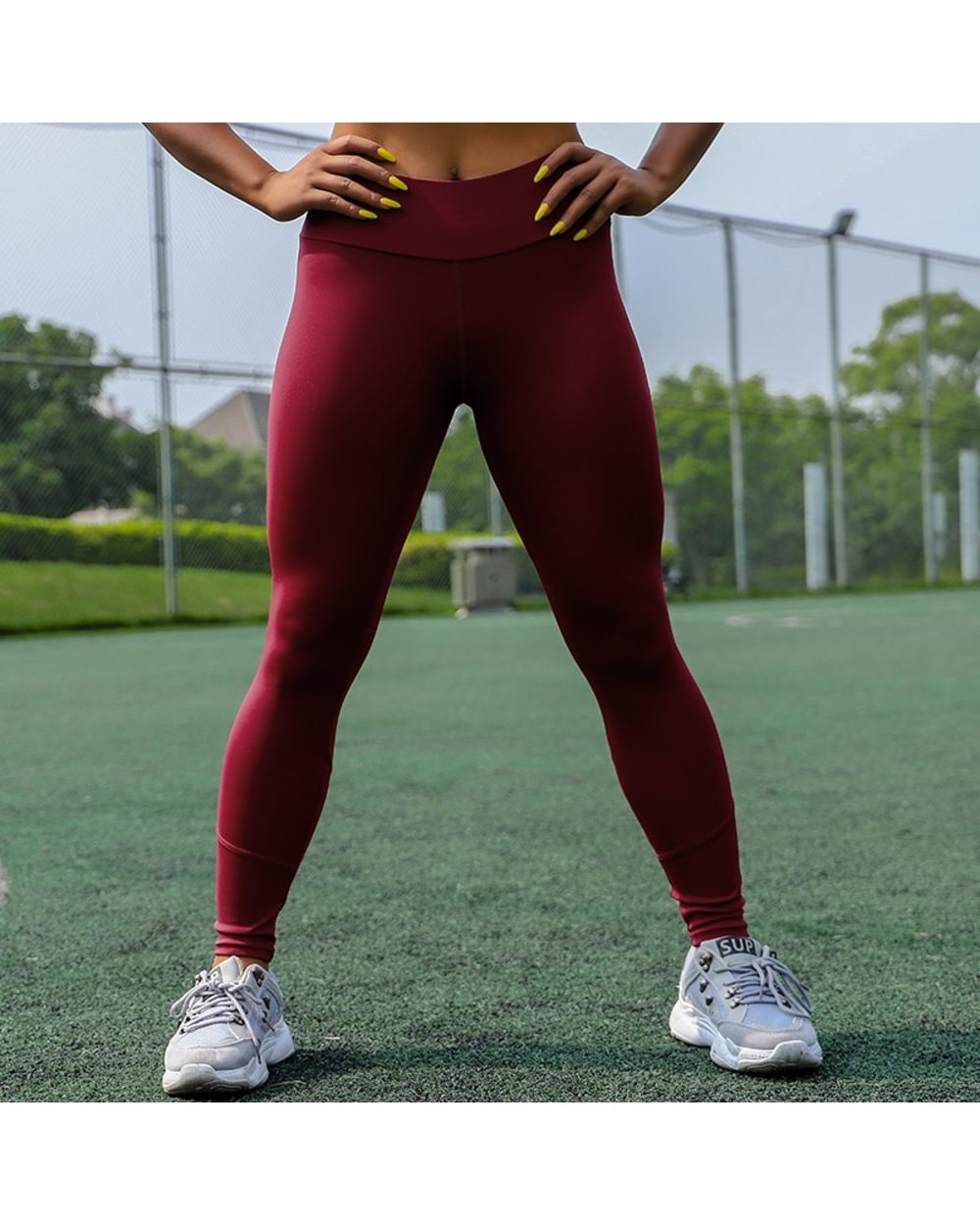 High Waist Fitness Leggings Women for Legging Workout Women Mesh And Leather Patchwork Legging front-5