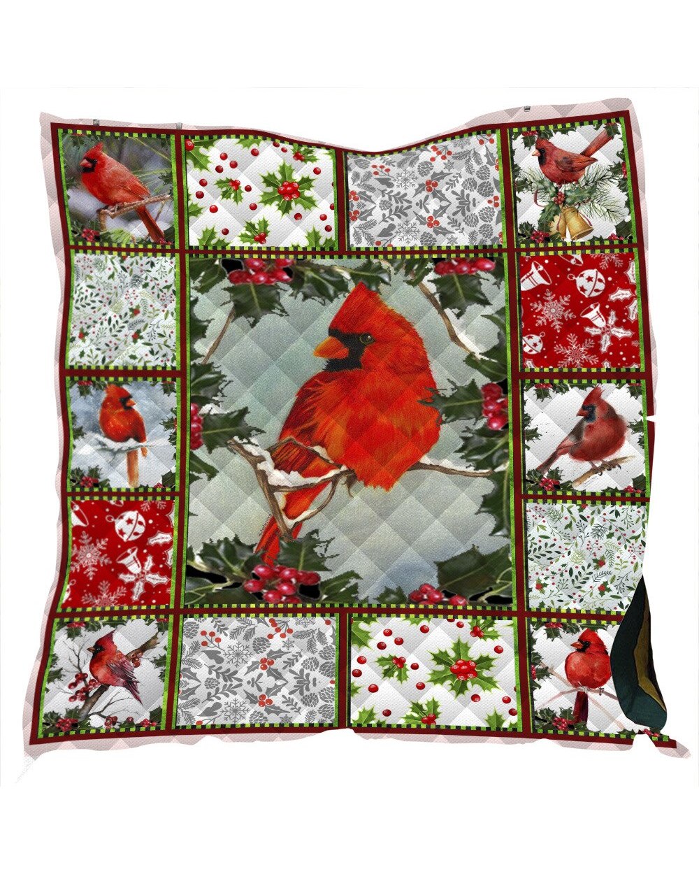 3D Printed Cardinals Quilt Blanket Kids Adult Bedding Throw Soft Warm with All Season Cotton Quilt Droppshiping front-3