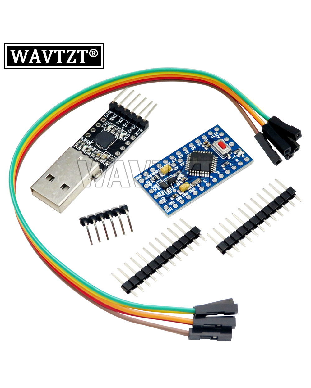 6Pin Cp2102 Usb 2.0 To Ttl Uart Module Serial Converter + Pro Mini Module Atmega328 3.3V/5V 16M For Arduino Compatible front-5