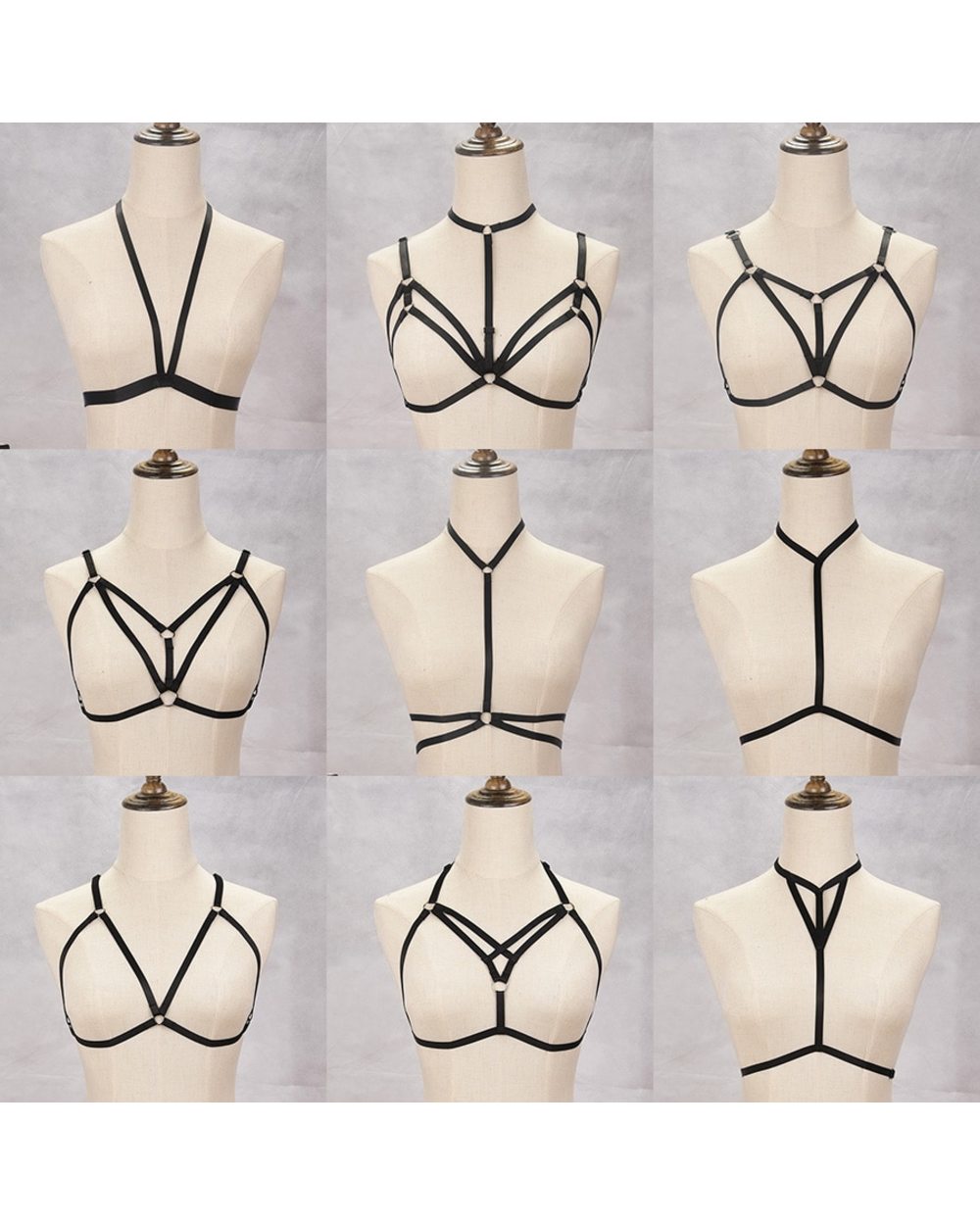 Body Cage Bondage Harness Women Sexy Lingerie Black Body Harness Cage Bralette Fetish Harness front-0
