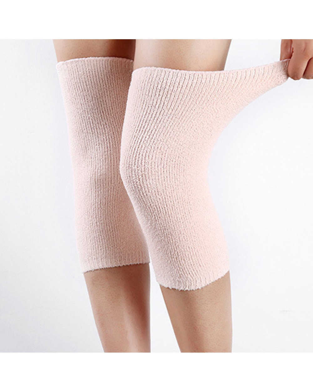 1 Pair Winter Warm Knee Pads Bamboo Charcoal Protective Gear For Women Old Men Kneepad Support For Spring Running Knee front-4