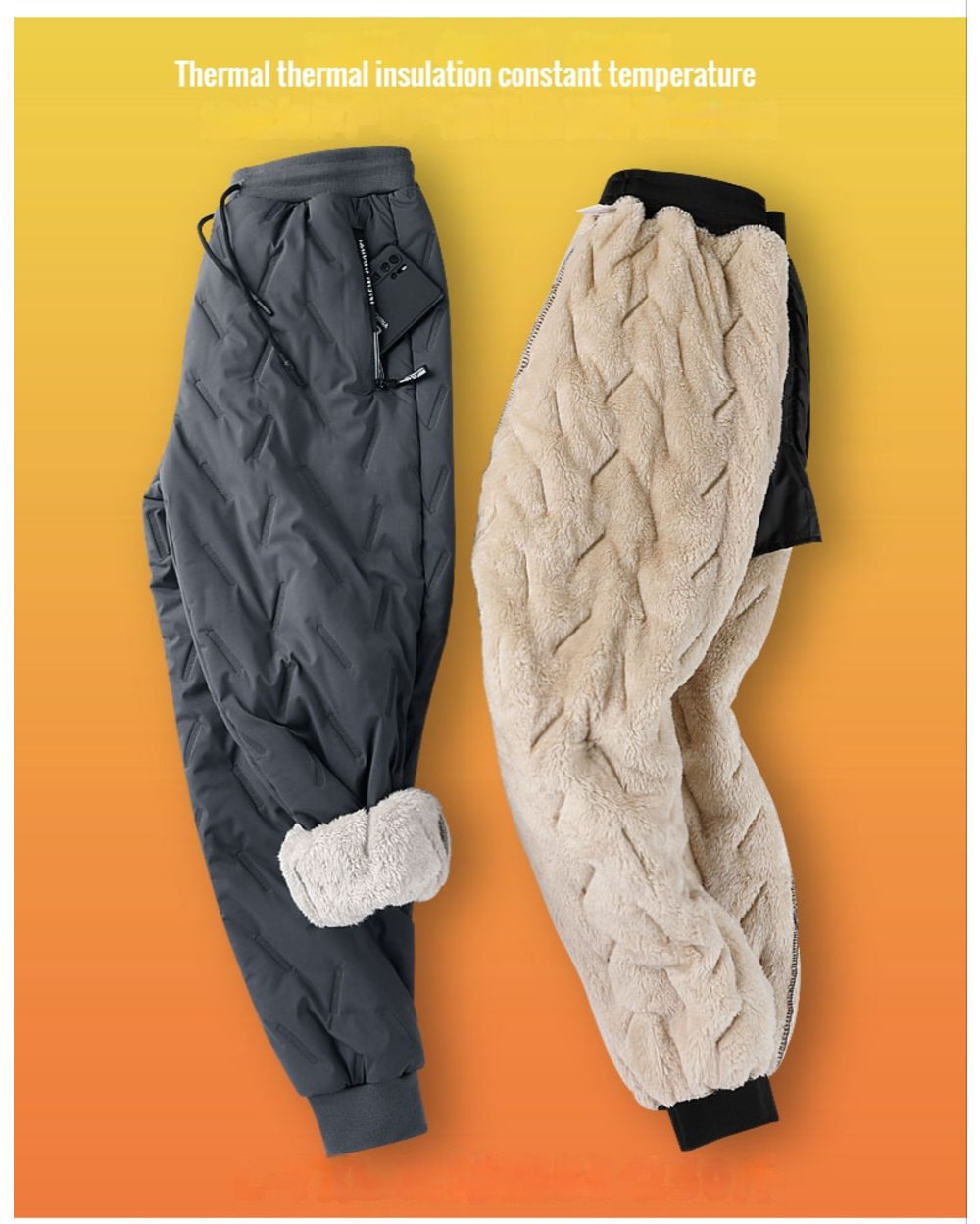 This is a Discount for you - Sweatpants Casual Fleece Warml Thicken Joggers Pants Water Proof Black Gray Thermal 7XL front-4