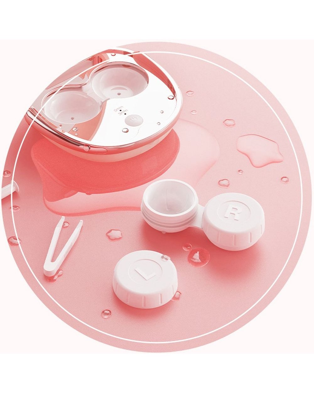 Automatic Contact Lens Cleaning Machine Ultrasonic Cleaner Cleaning Case Portable Colorful Lens Cleaner Usb Charge Wash front-3