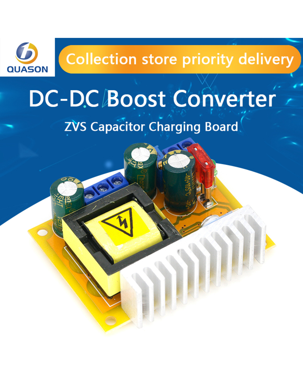 8-32V To 45-390V Dc-Dc Boost Converter Step Up Power Supply Module High Voltage Zvs Capacitor Charging Board front-0