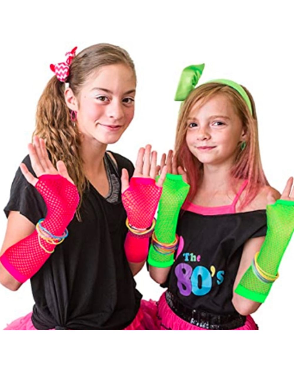 Women Fingerless Fishnet Neon Gloves Colorful Net Mesh Long Gloves For Womens Sexy Beautiful Arm Warmer Summer front-1