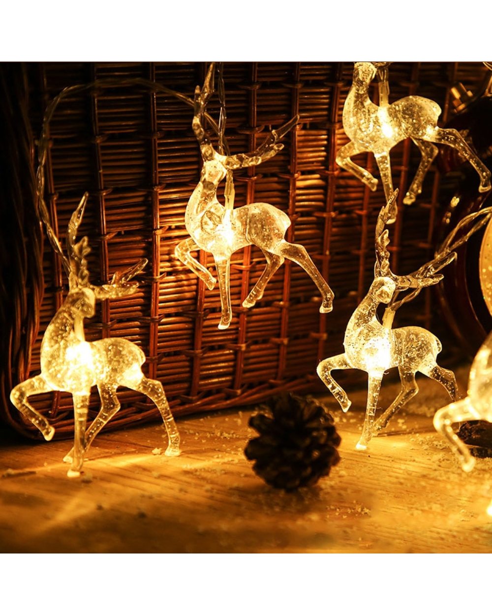 LED Deer Light String Christmas Elk shaped Ornaments front-0