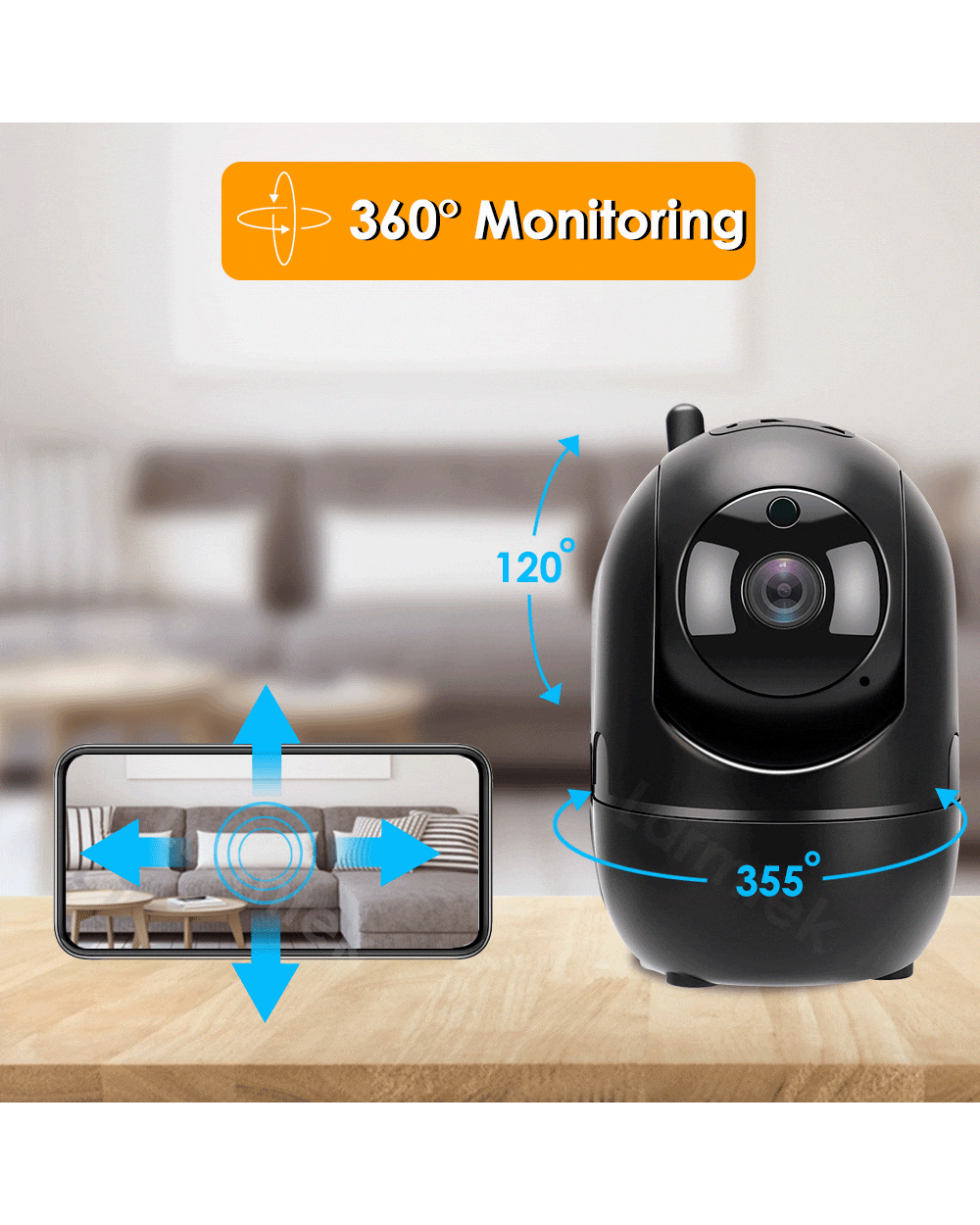 Larmtek IP WiFi Camera 5G Baby Monitor 1080P Video Surveillance Camera