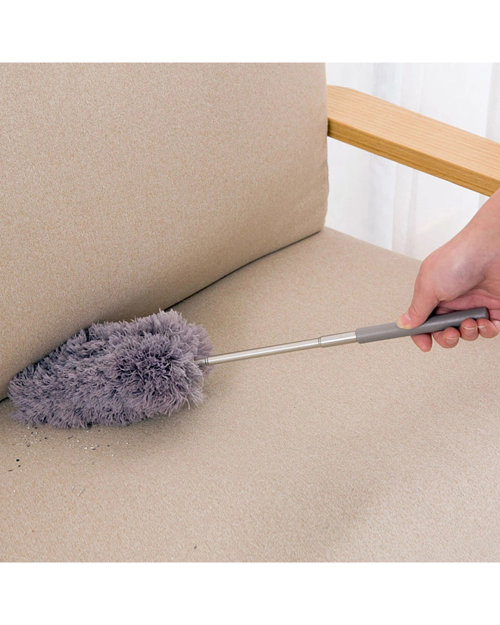 Microfiber Duster Brush Extendable Hand Dust Cleaner Anti Dusting Brush Home Air-Condition Car Furniture Cleaning front-5