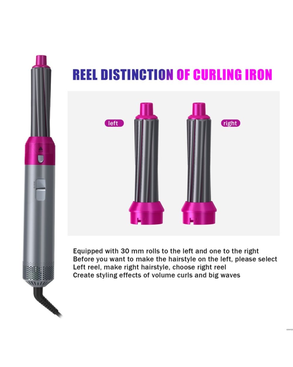 5 In 1 Hairdryer Straightener Comb Curling Brush Styling Tool front-2