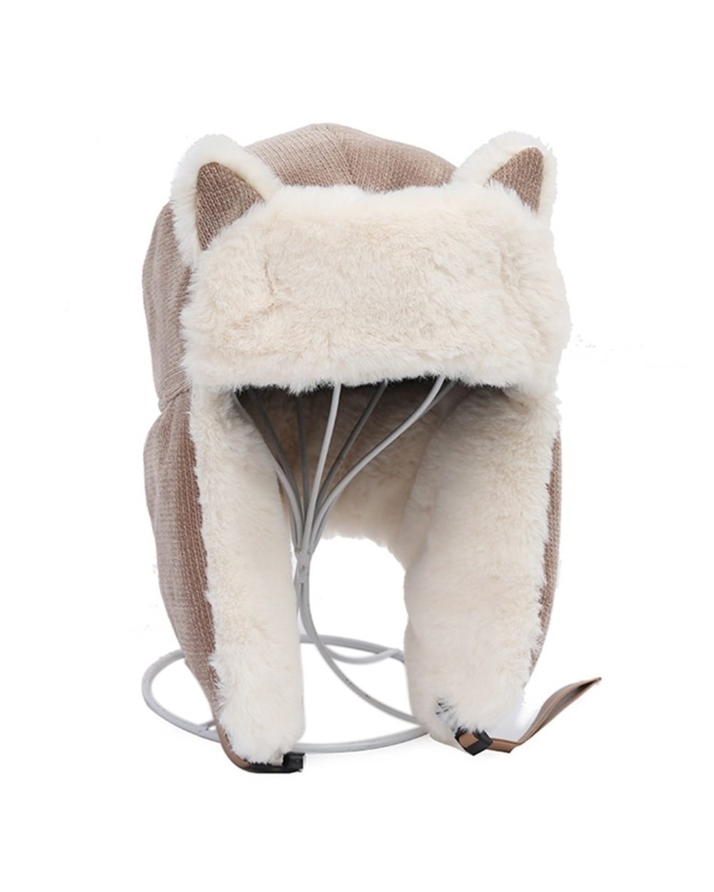 Women Warm Earmuffs Thicken Ear-Flapped Hat Winter Cold-Proof Warm Cotton Hat Cat Ears Cap 2022 Winter Russian Hat front-1